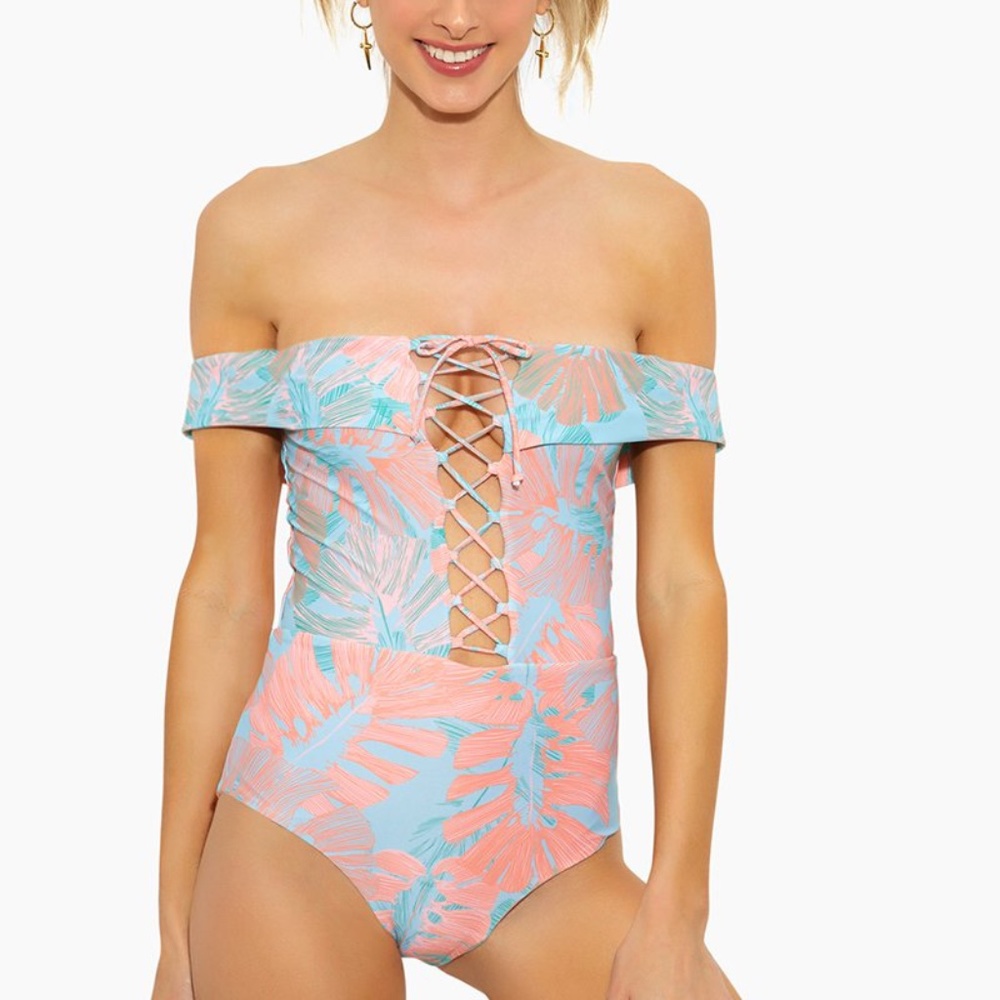 L*Space Anja Bungalow Off The Shoulder One Piece